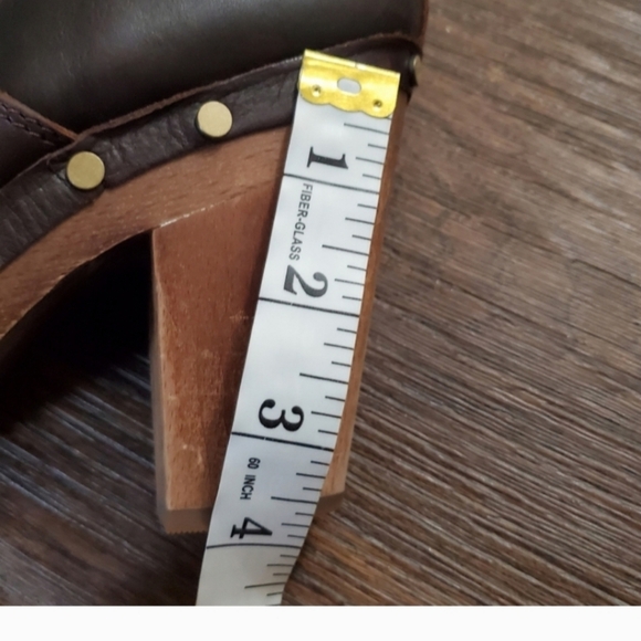 UGG Leather Chocolate Brown Chunky High Platform Boot 9 - Picture 6 of 11